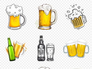 卡通手绘畅啤酒饮啤酒节海报素材 融合创意设计与通信技术